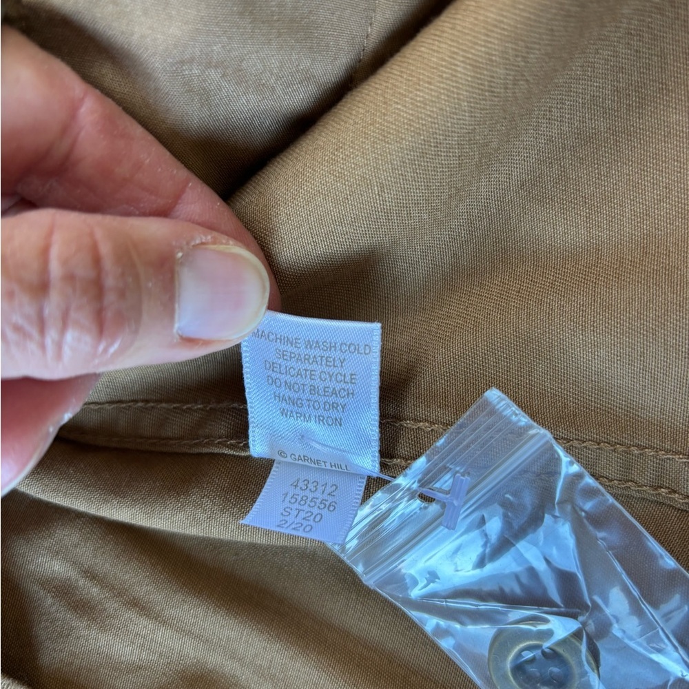 Garnet Hill Organic Cotton Cargo Jacket Utility Field Zip Front Pockets Size 10 - Picture 7 of 9